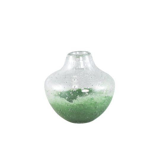 Enrikas Groene Glazen Bol Vaas Set van 6 Stuks - 6 Sets 11x11x11 cm