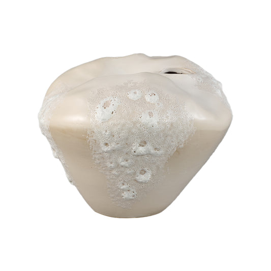 Dangelo Cream Ceramic Irregular Vase M