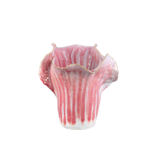 Swing Pink Ceramic Pot Cabbage Shape S