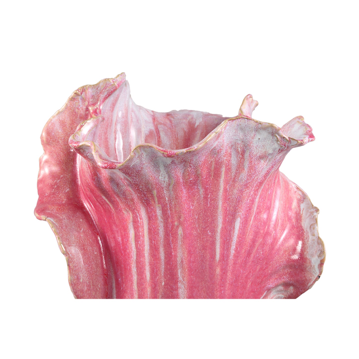 Swing Pink Ceramic Pot Cabbage Shape M