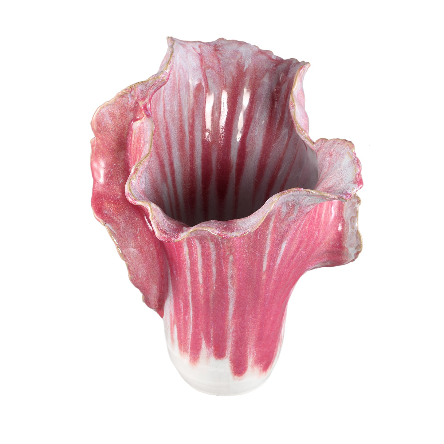 Swing Pink Ceramic Pot Cabbage Shape M