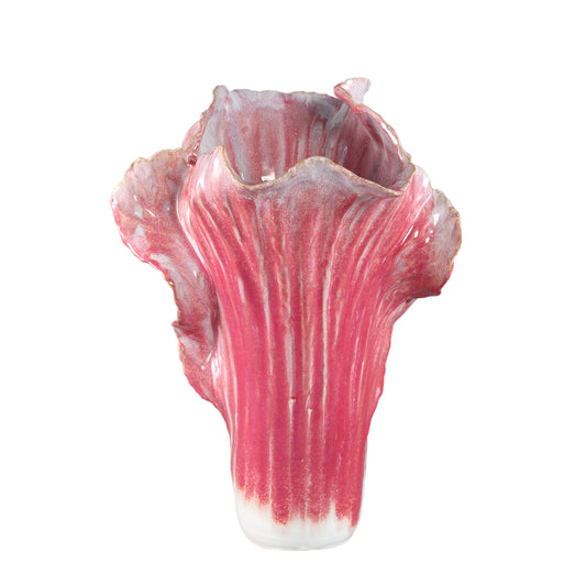 Swing Pink Ceramic Pot Cabbage Shape L