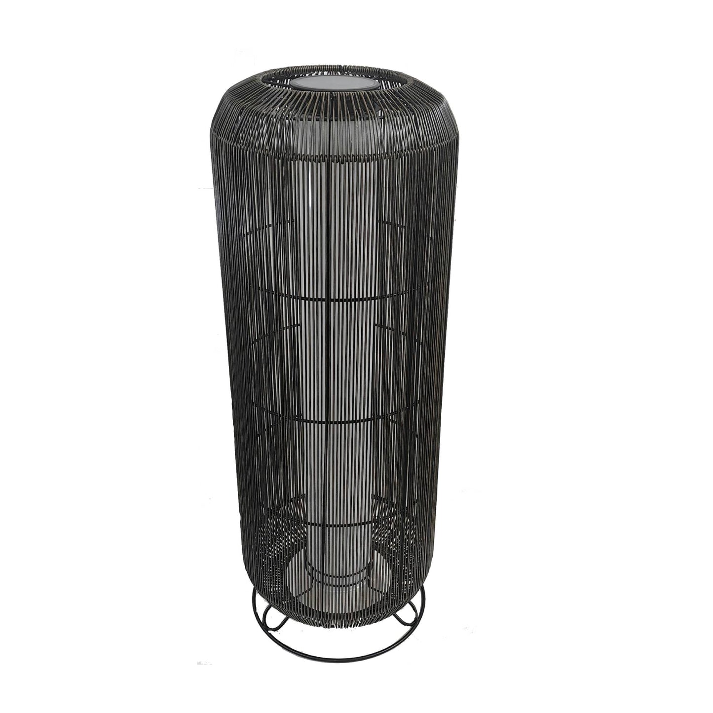Danielius Black PE Solar LED Lantern Round L