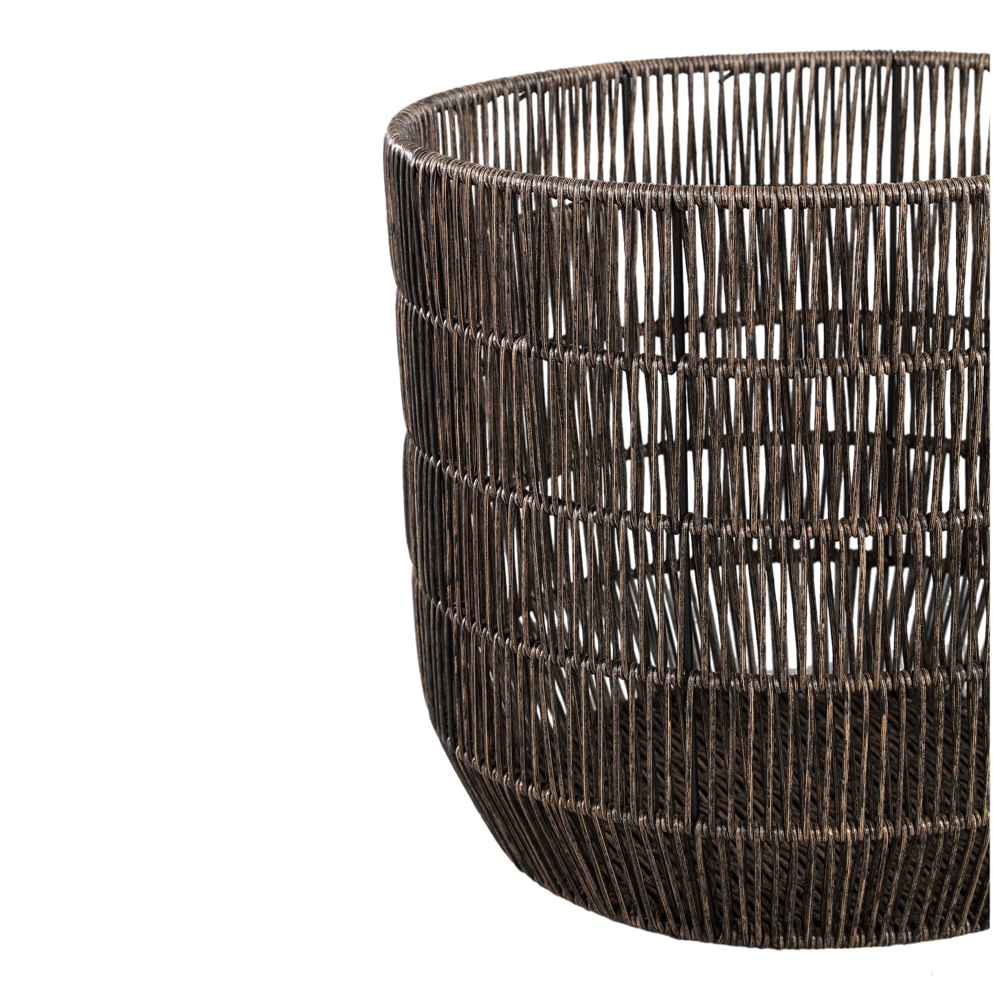 Danielius Black PE Basket Round Set Of 3