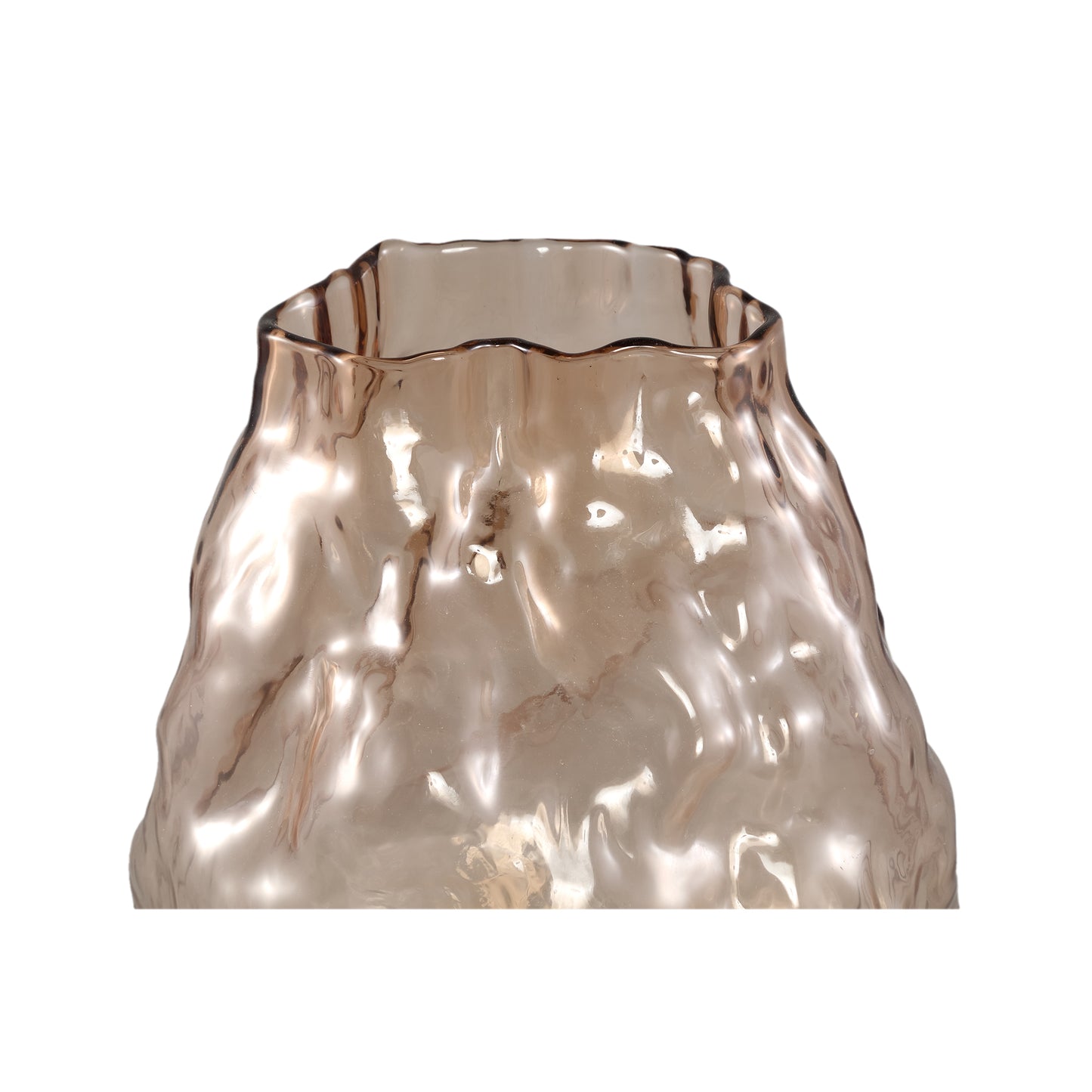 Narin Cream Irregular Shaped Glass Vase L