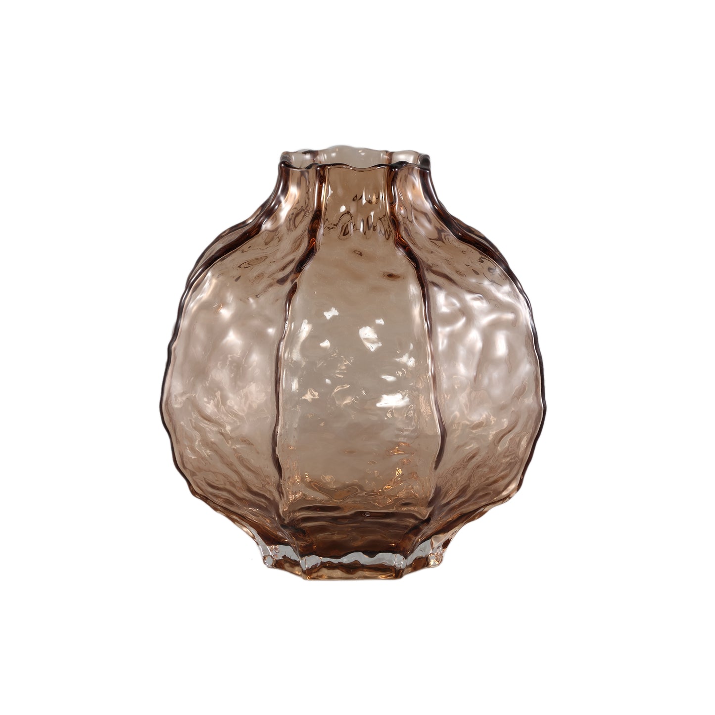 Narin Cream Round Shaped Glass Vase L