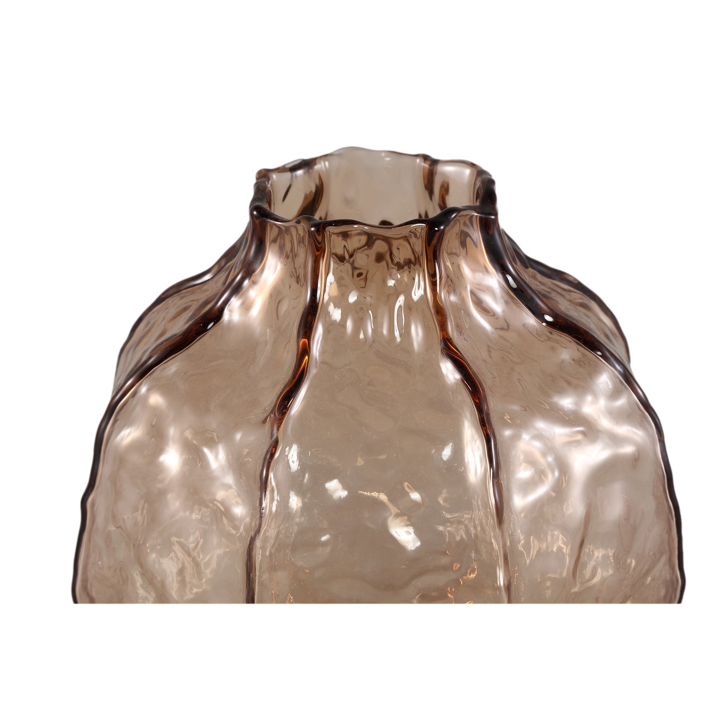 Narin Cream Round Shaped Glass Vase L