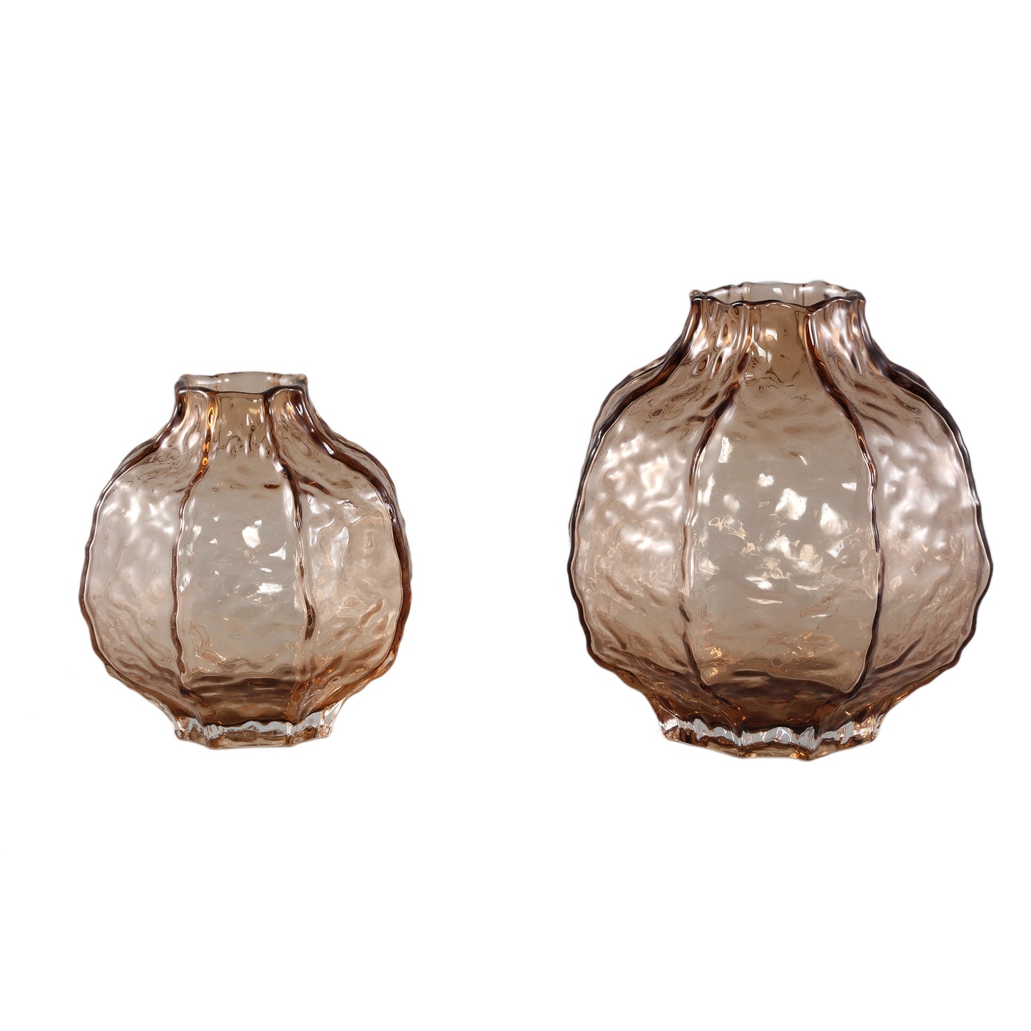 Narin Cream Round Shaped Glass Vase L