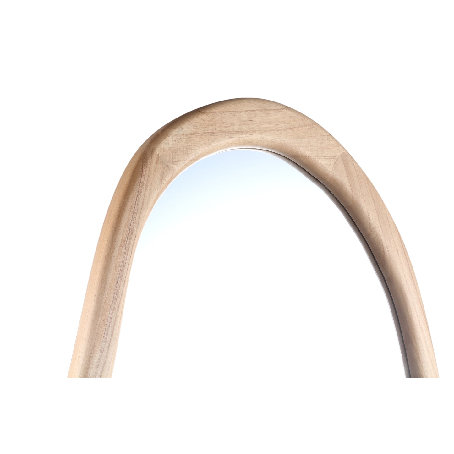 Barragh Natural Solid Wood Organic Mirror Oval