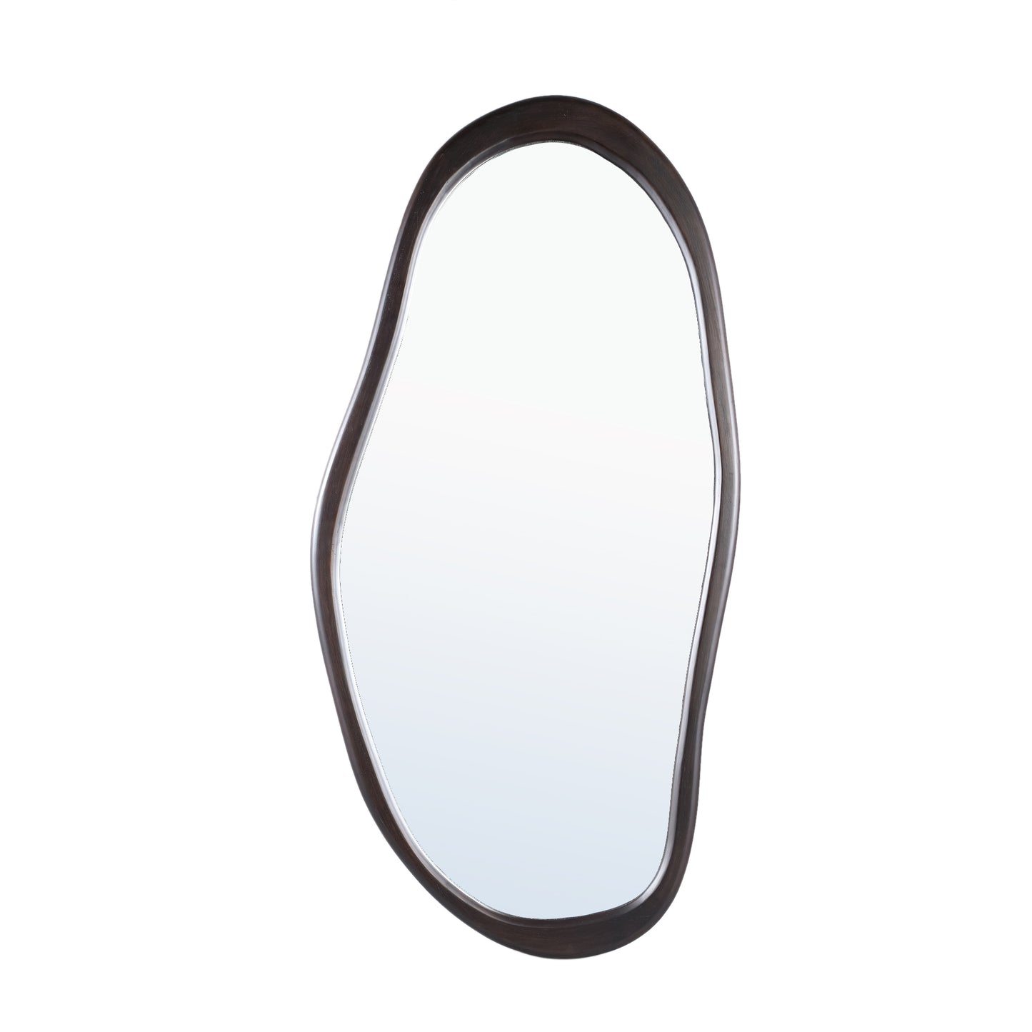 Barragh Brown Solid Wood Organic Mirror Oval