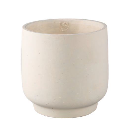 Aline Cream Round Cement Pot On Base XXL