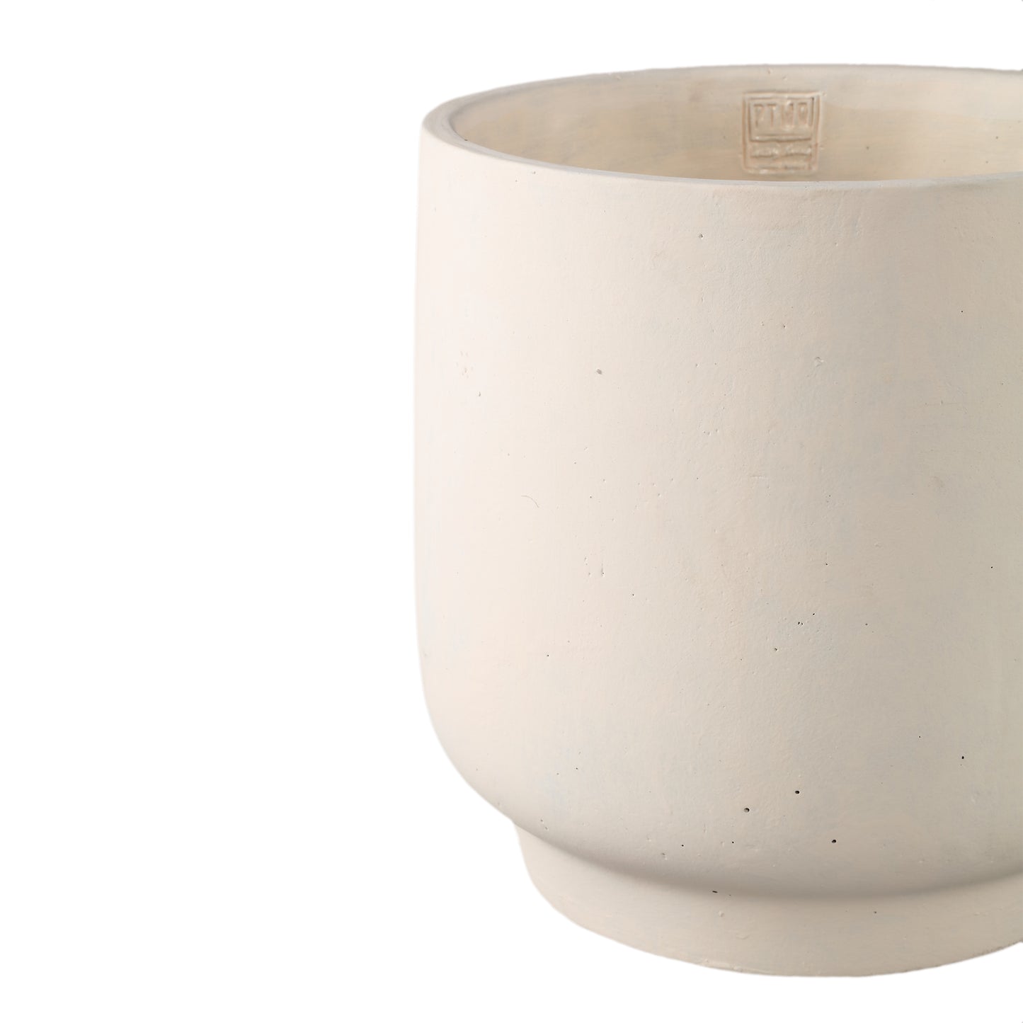 Aline Cream Round Cement Pot On Base XXL