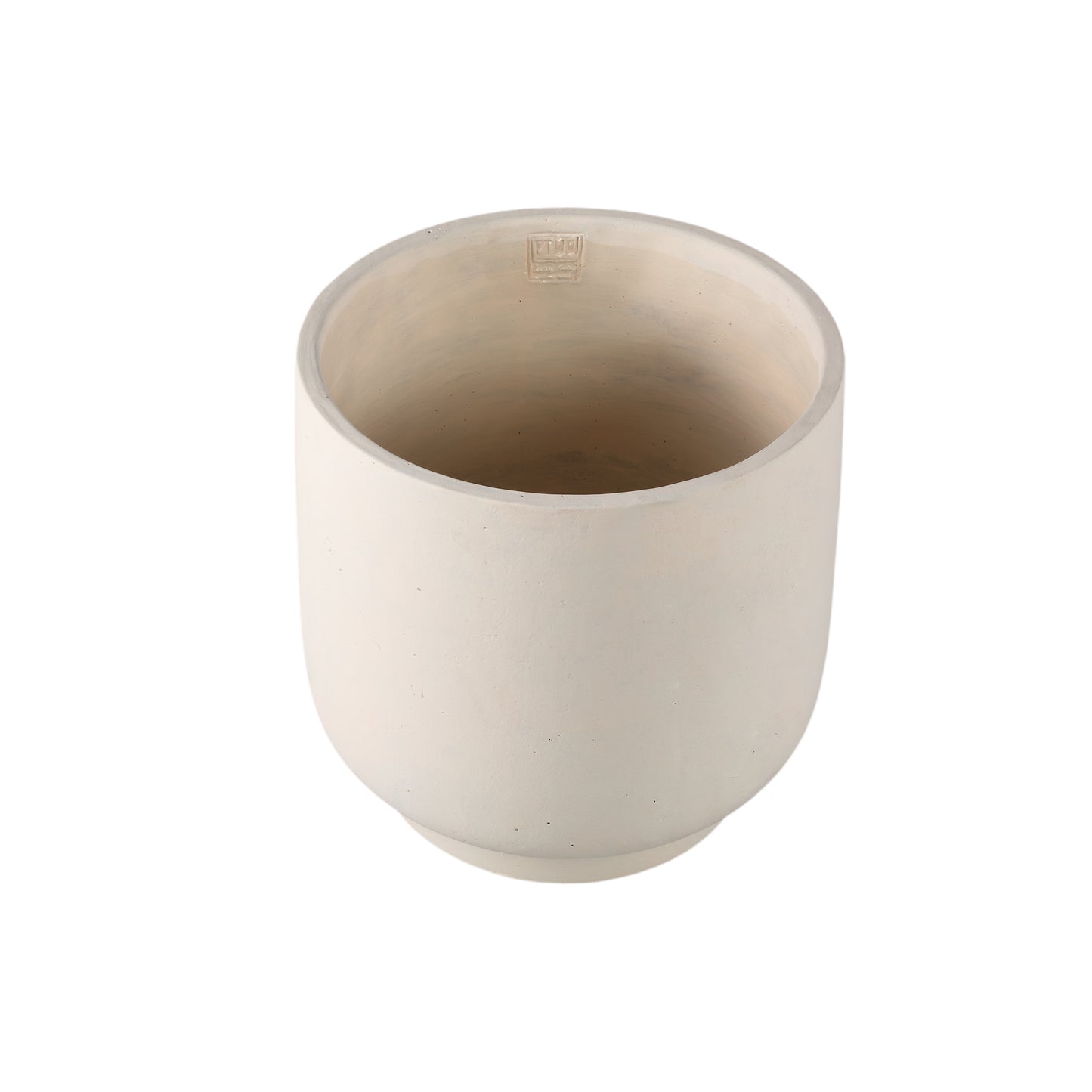 Aline Cream Round Cement Pot On Base XXL