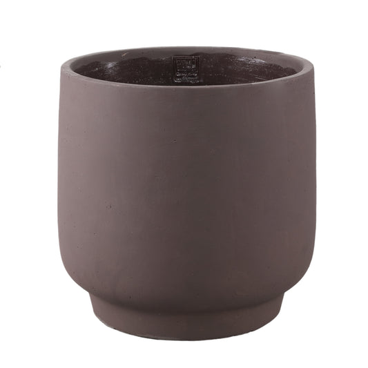 Aline Black Round Cement Pot On Base XXL