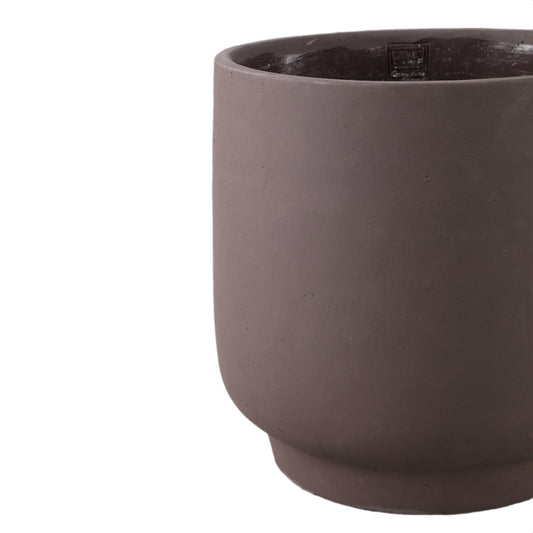 Aline Black Round Cement Pot On Base XXL