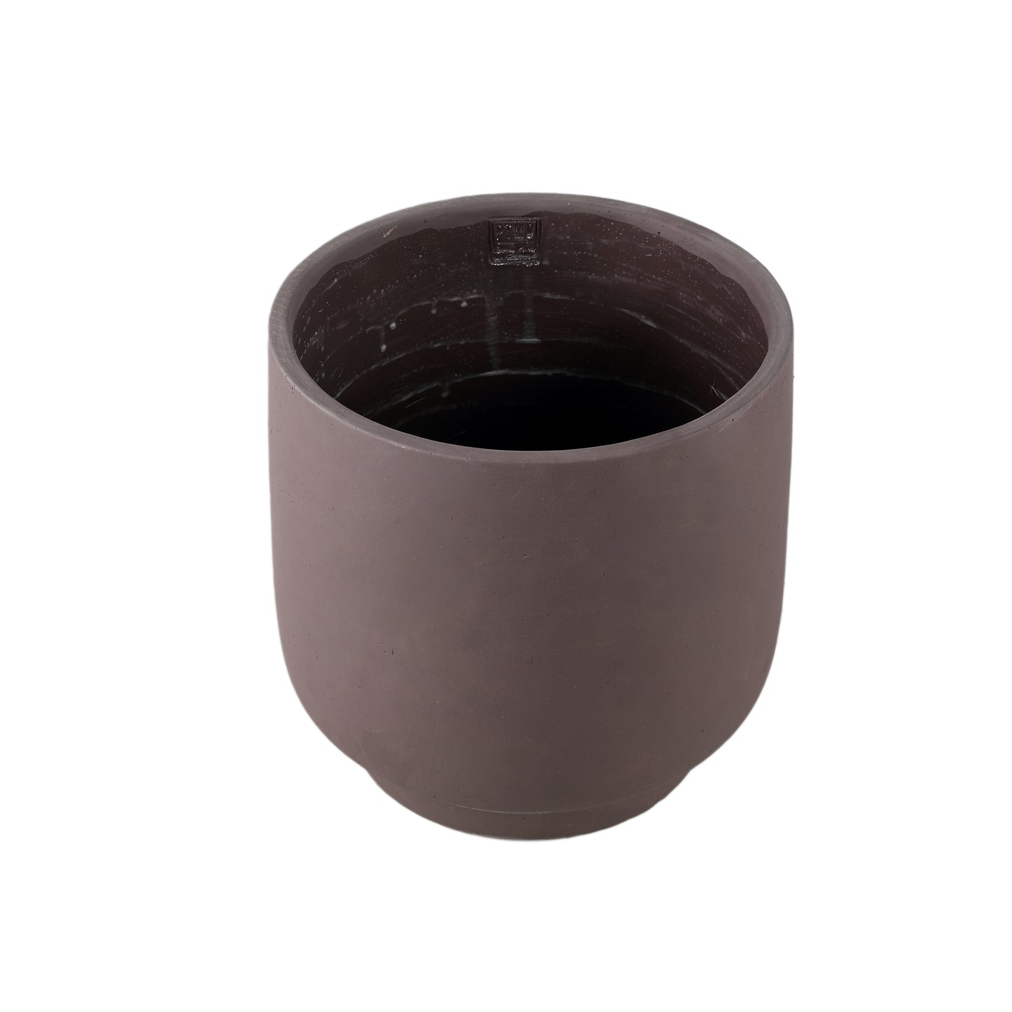 Aline Black Round Cement Pot On Base XXL