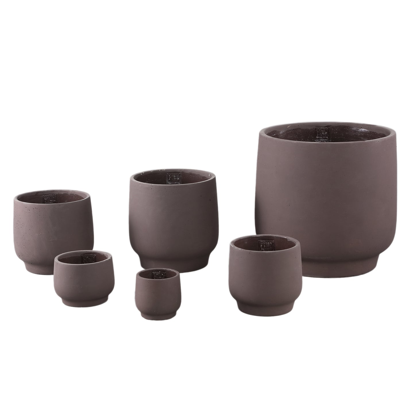 Aline Black Round Cement Pot On Base XXL