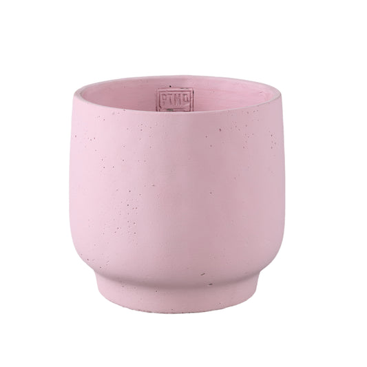 Aline Pink Round Cement Pot On Base L