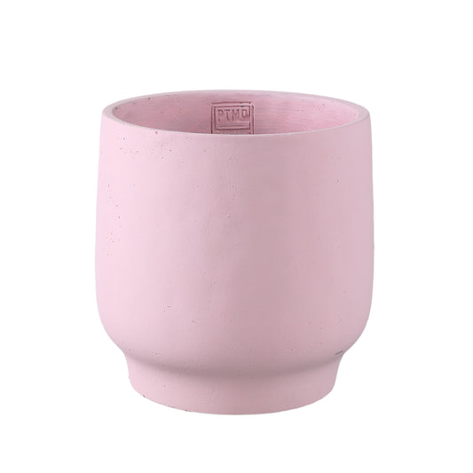 Aline Pink Round Cement Pot On Base XL