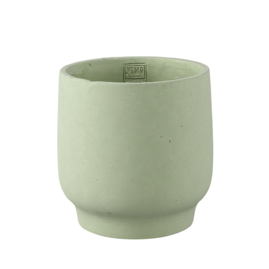 Aline Green Round Cement Pot On Base XL