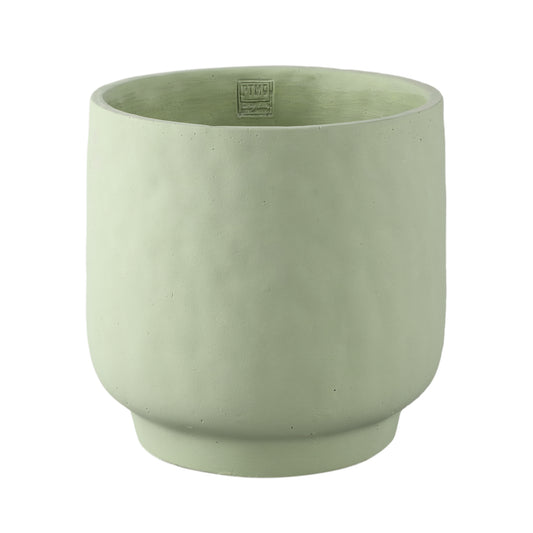 Aline Green Round Cement Pot On Base XXL