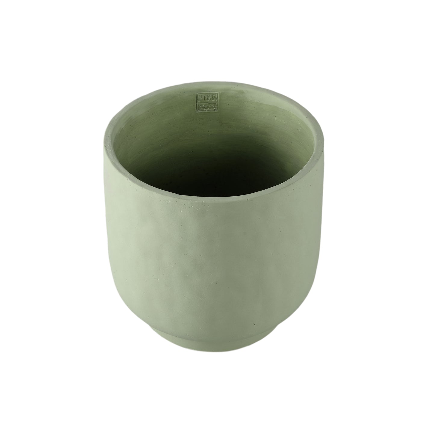 Aline Green Round Cement Pot On Base XXL