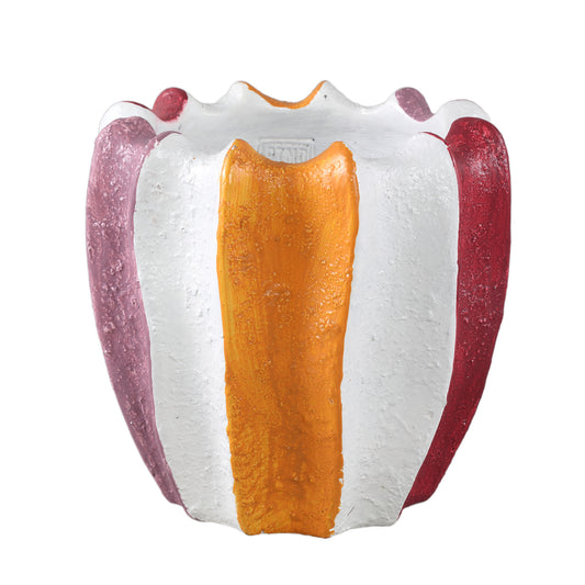 Triniti Red Round Cement Pot Multi Colored XL