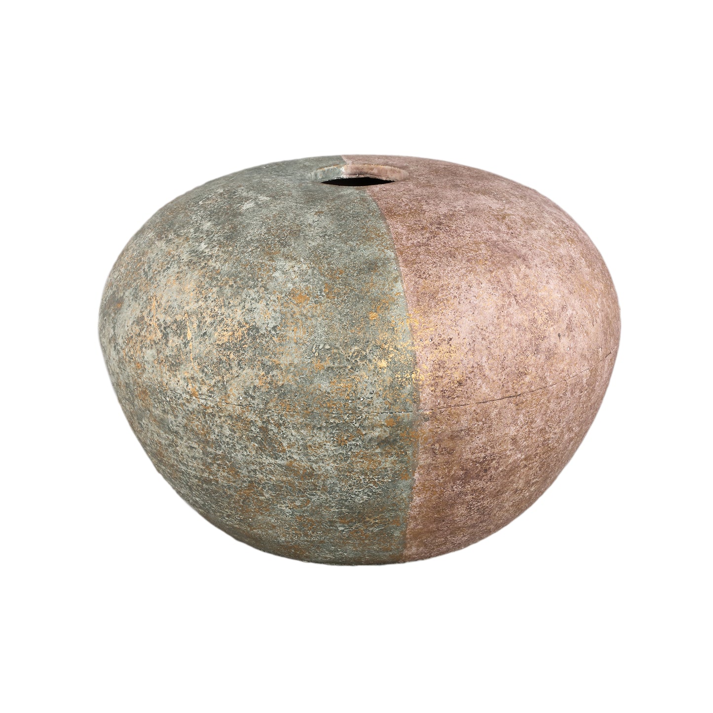 Chareece Grey Half Brown Cement Round Vase L