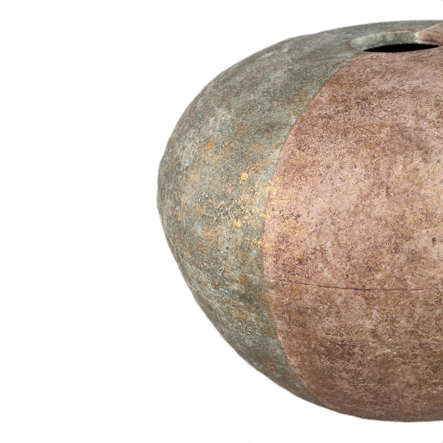 Chareece Grey Half Brown Cement Round Vase L