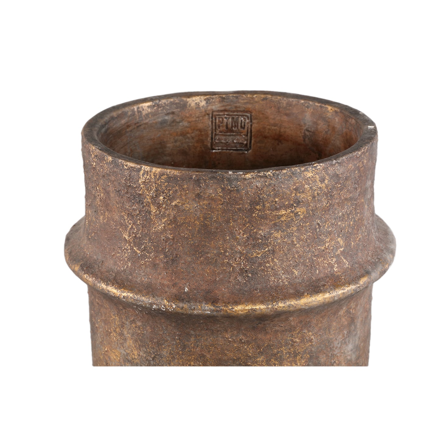 Christenee Grey Half Brown Cement Round Pot HighXL