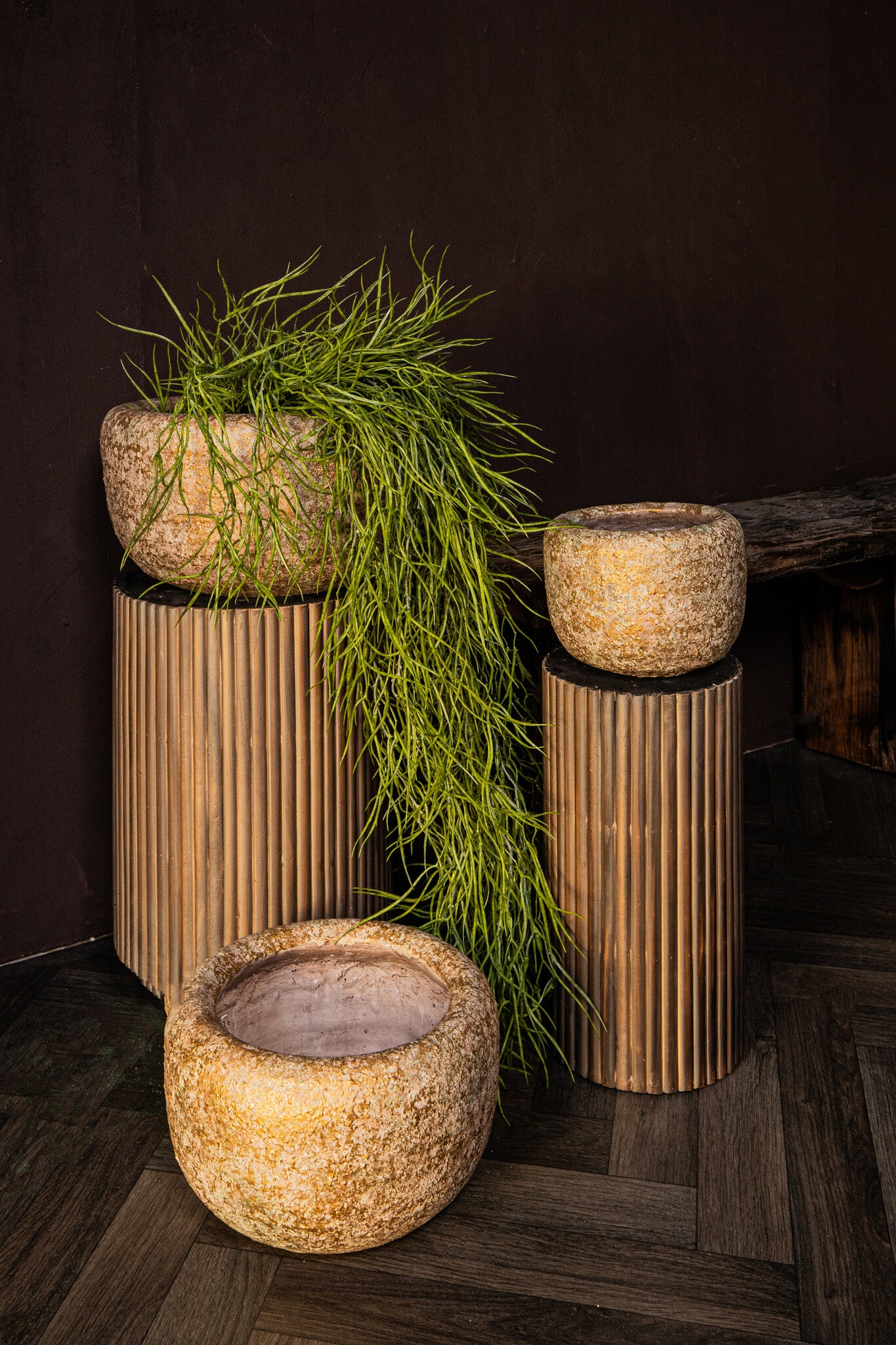 Skye-Leigh Taupe Cement Pot Round XL