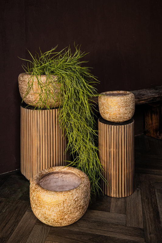 Skye-Leigh Taupe Cement Pot Round XL