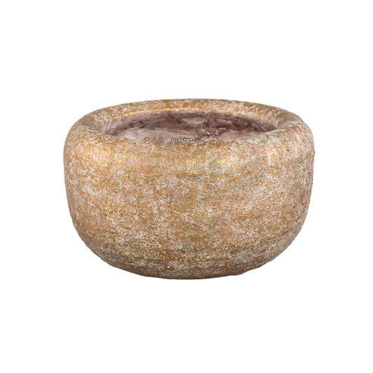 Skye-Leigh Taupe Cement Pot Rond L – Set van 2 Stuks - 2 Sets 18x29x29 cm
