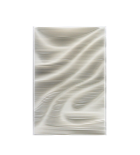 Aleishia White Rect Mdf Wallpanel Wavy Design