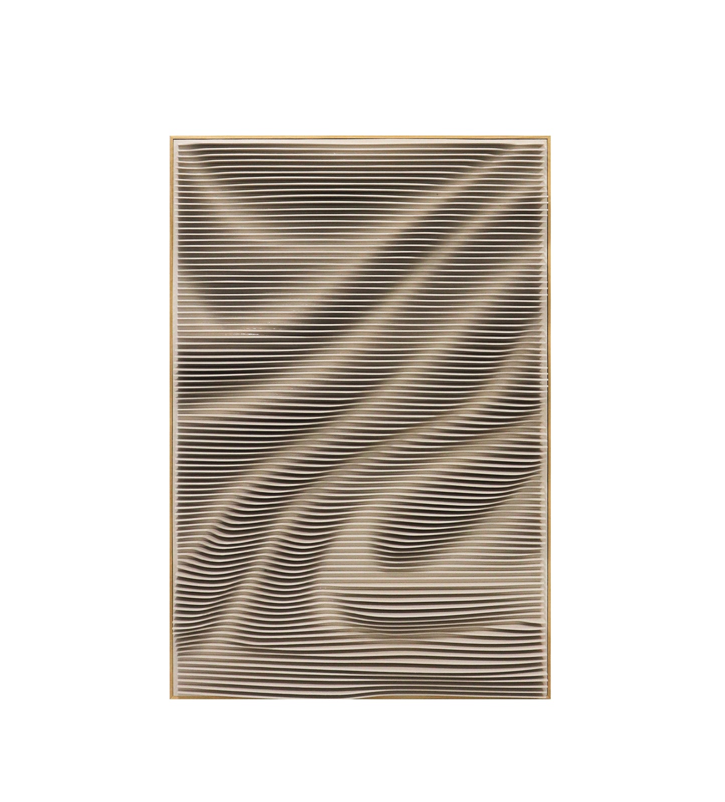 Aleishia Cream Rect Mdf Wallpanel Wavy Design