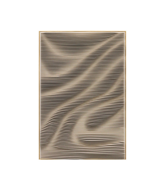 Aleishia Cream Rect Mdf Wallpanel Wavy Design