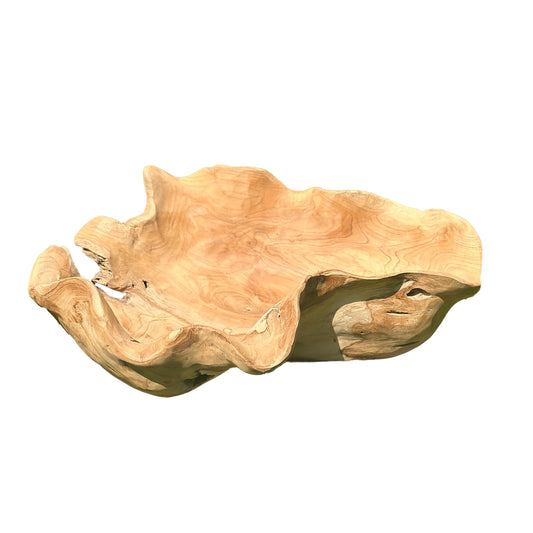 Loza Natural Teakwood Organic Shaped Bowl