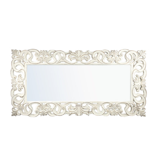 Morrigan White Poly Classical Mirror Rectangle