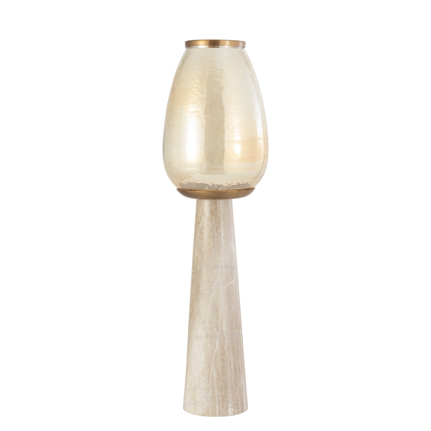Berdand Beige Floor Stormlight Luster Glass Cone L