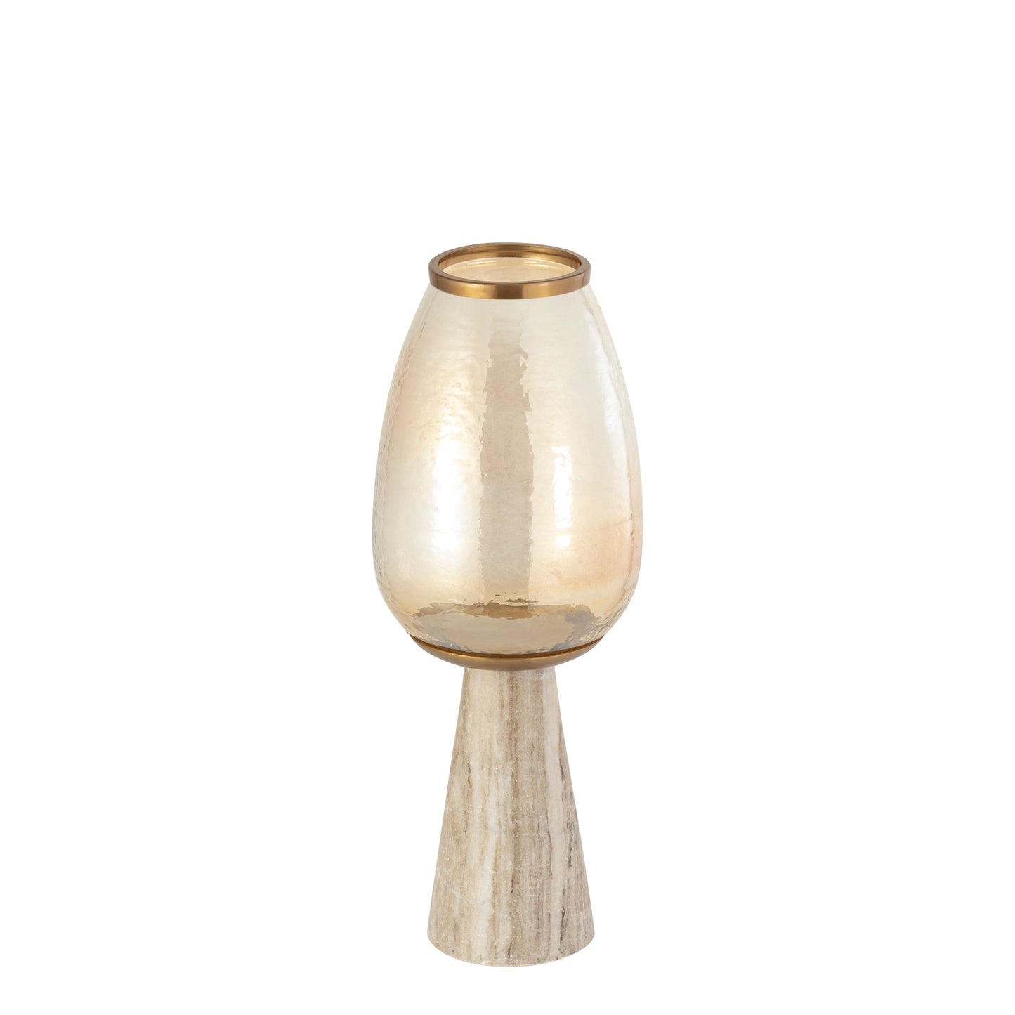 Berdand Beige Floor Stormlight Luster Glass Cone S