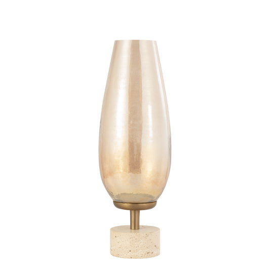 Sajeth Brass Luster Glass Stormlight On Base L