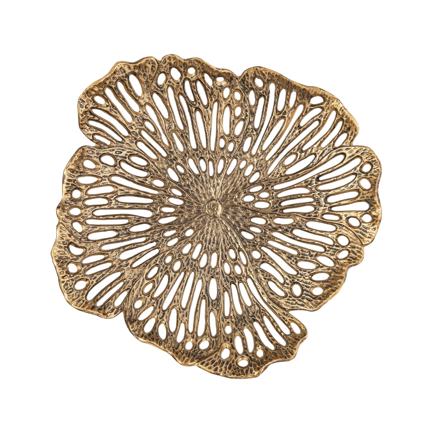 Ryhann Brass Casted Alu Flower Wall Deco Bowl L