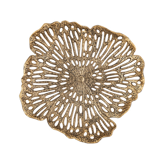 Ryhann Brass Casted Alu Flower Wall Deco Bowl L