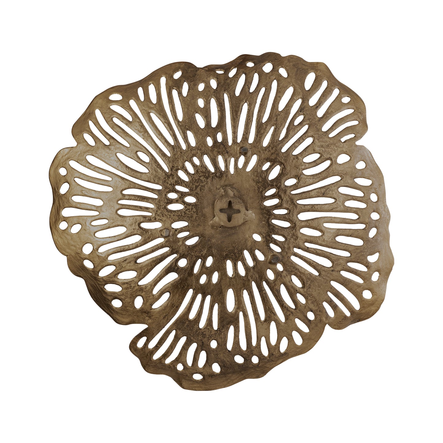 Ryhann Brass Casted Alu Flower Wall Deco Bowl L