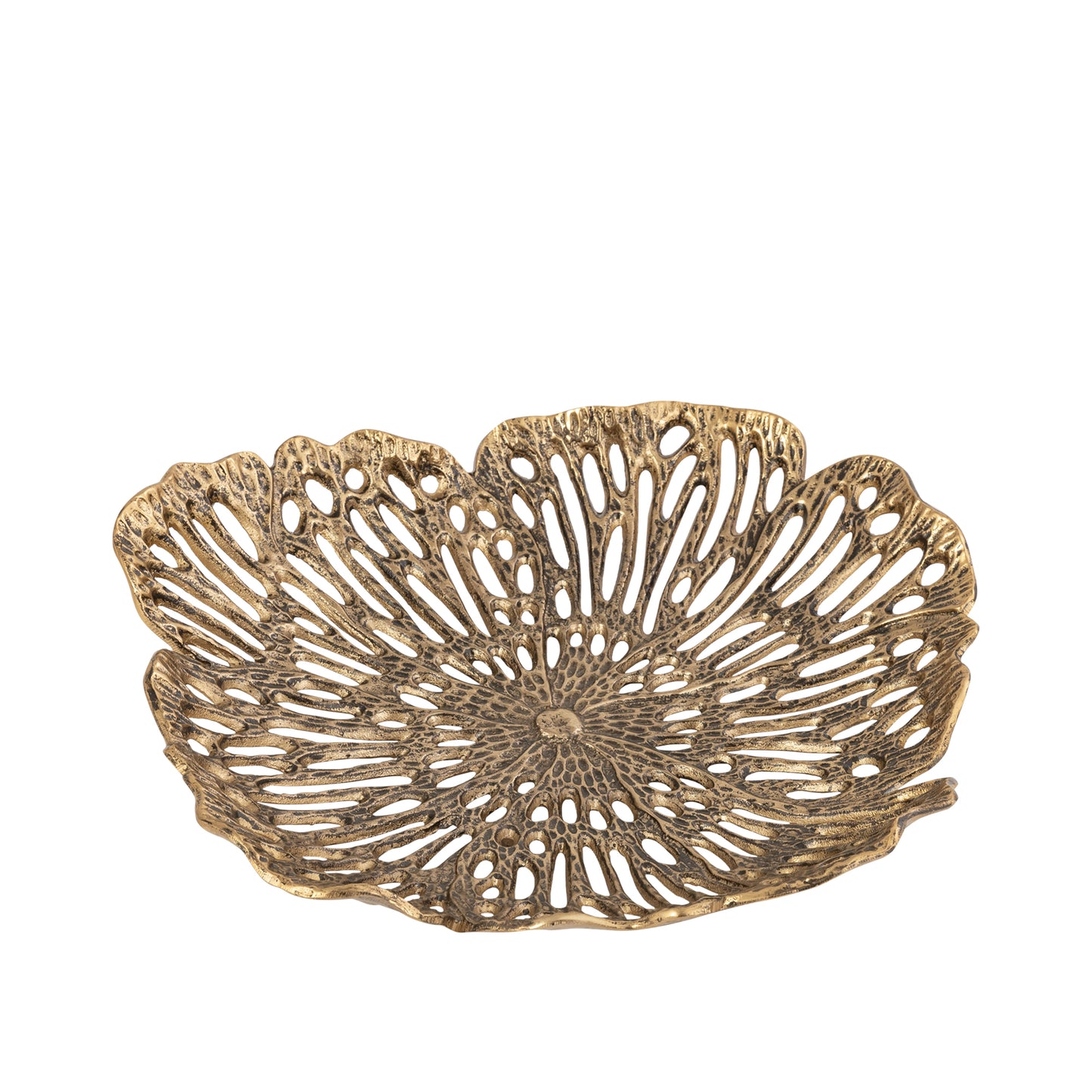 Ryhann Brass Casted Alu Flower Wall Deco Bowl L