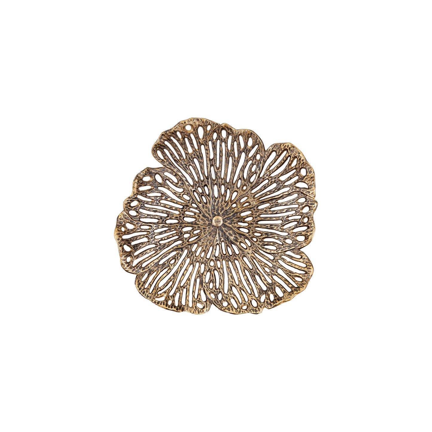 Ryhann Brass Casted Alu Flower Wall Deco Bowl M