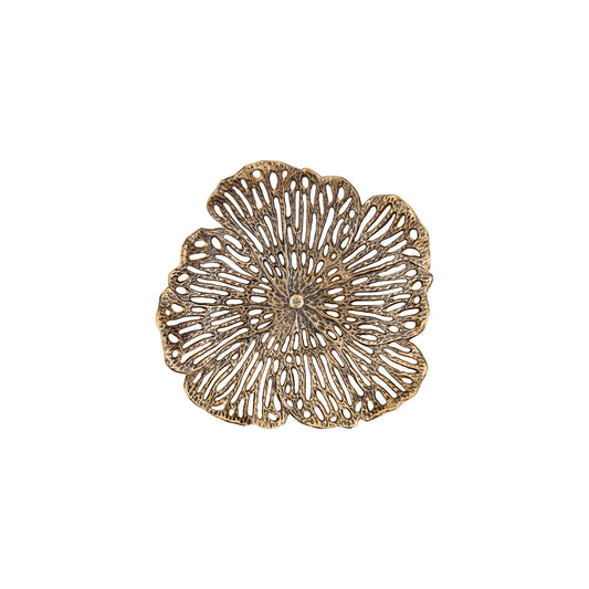 Ryhann Brass Casted Alu Flower Wall Deco Bowl M
