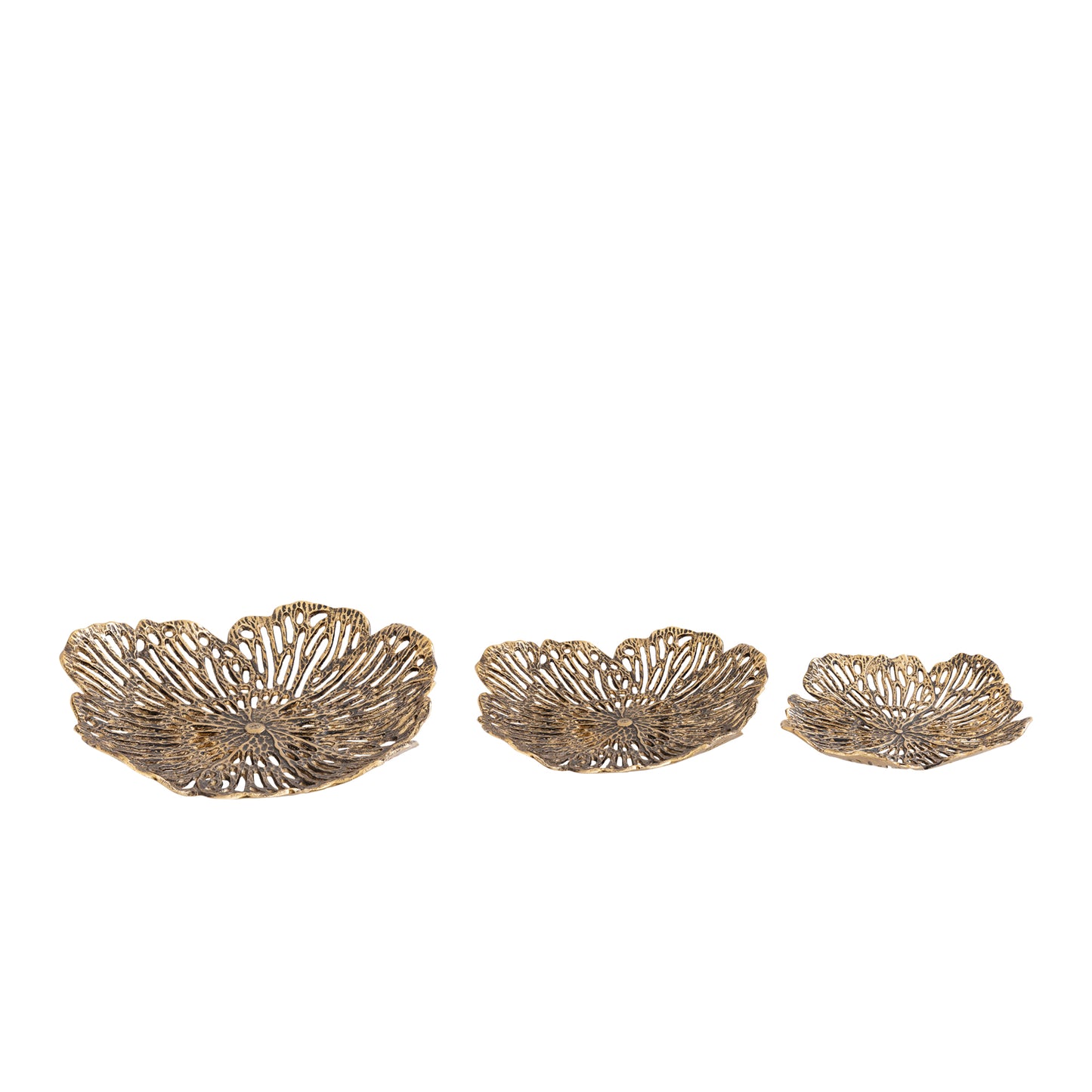 Ryhann Brass Casted Alu Flower Wall Deco Bowl M