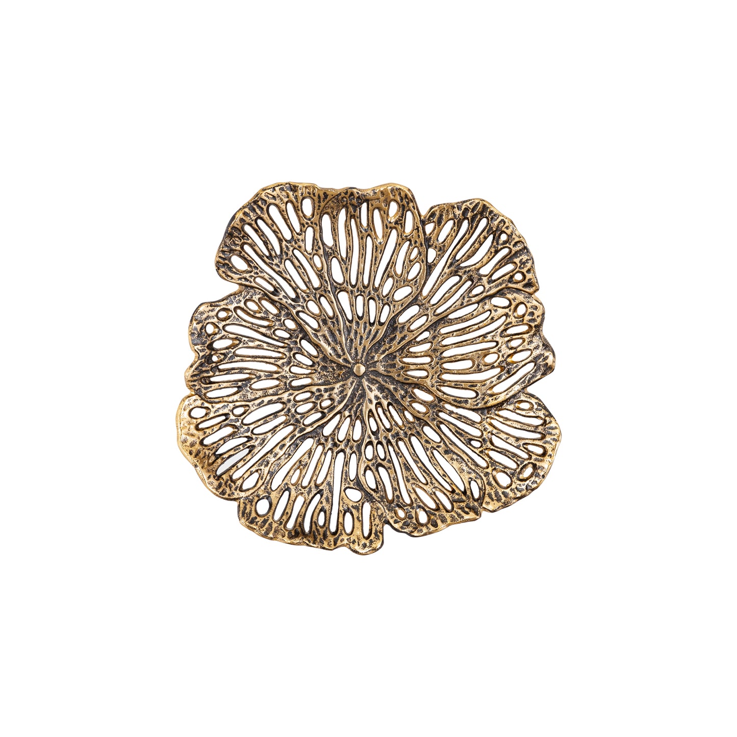 Ryhann Brass Casted Alu Flower Wall Deco Bowl S