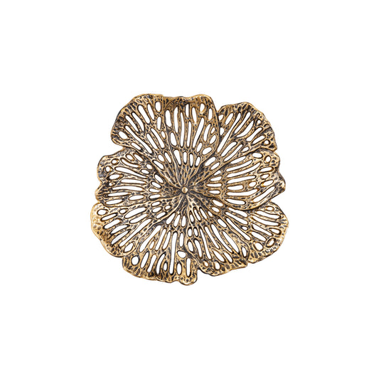 Ryhann Brass Casted Alu Flower Wall Deco Bowl S